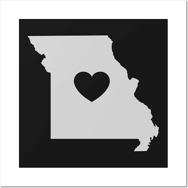 Missouri Love Heart Wall Art by helloshirts